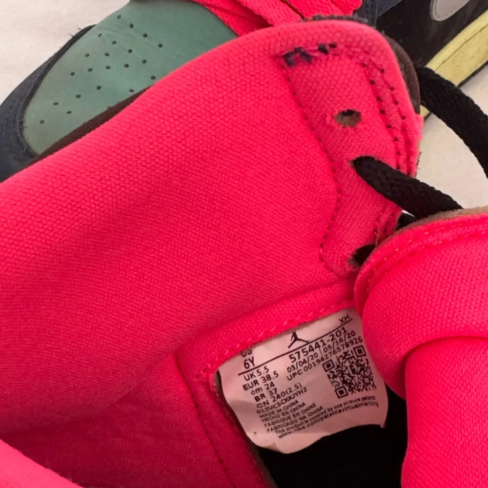 Nike Kids High-Top Sneakers — Teal, Hot Pink, Yellow, Brown, Black